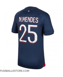 Günstige Paris Saint-Germain Nuno Mendes #25 Heimtrikot 2023-24 Kurzarm